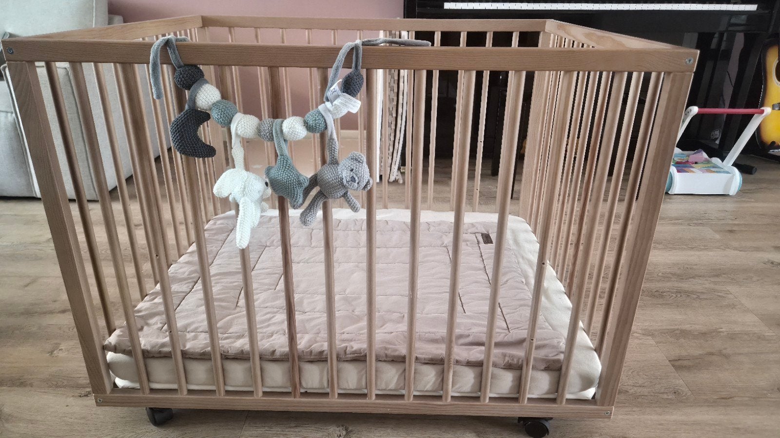 Baby Box Daan 80x100cm met matras, hoes,boxkleed, Ophalen, Zo goed als nieuw