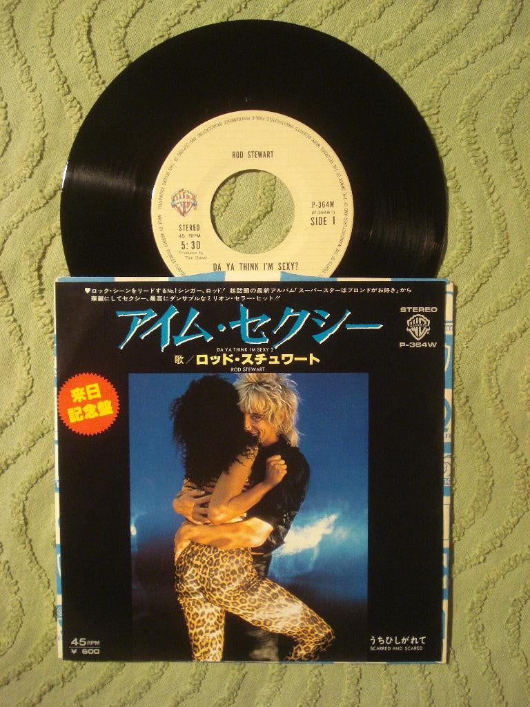 Rod Stewart 7" Vinyl Single: ‘Da ya think I’m sexy’ (Japan), Ophalen of Verzenden, Zo goed als nieuw, Pop