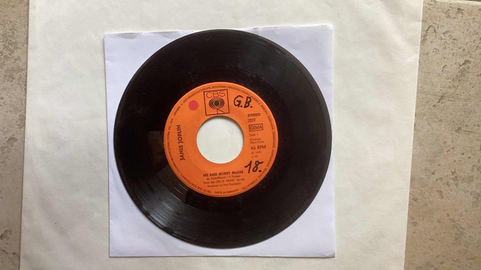 Single Janis Joplin - Me and Bobby McGee, Ophalen of Verzenden, Gebruikt, 7 inch, Pop