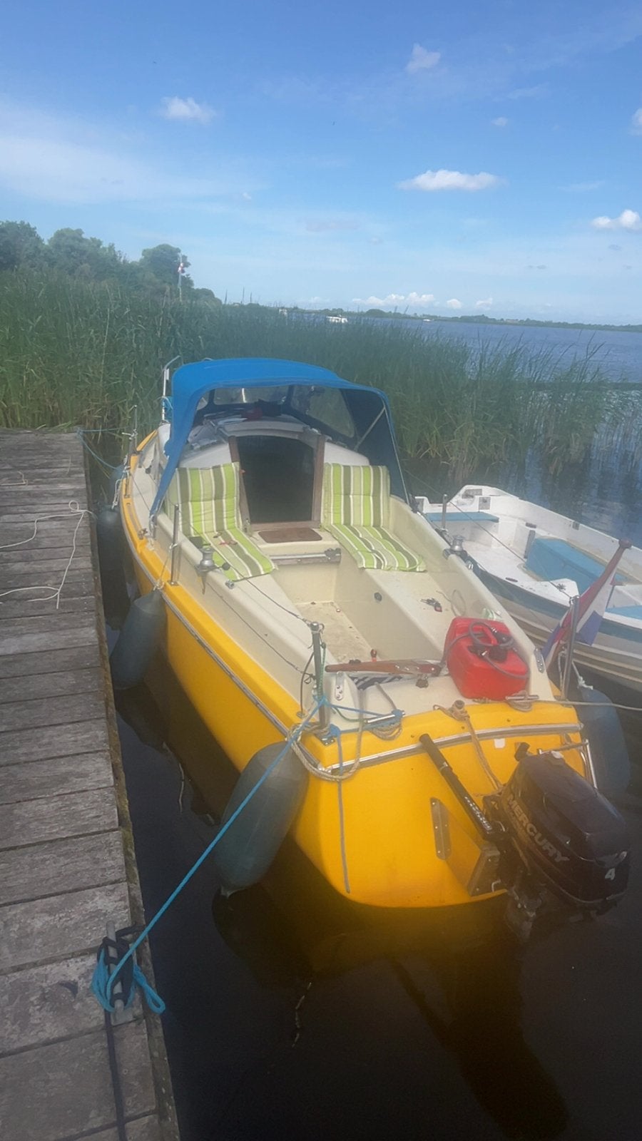 ExZeilboot met buitenboordmotor - Klaar voor het water!, Ophalen, Gebruikt
