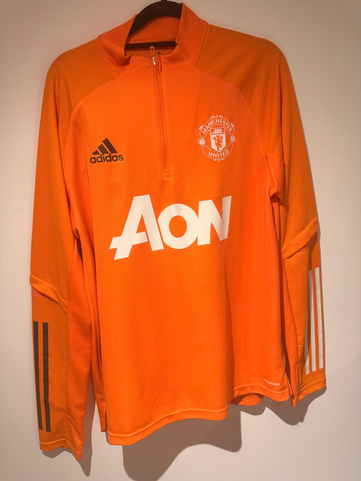 Manchester United trainingspak - Oranje/Zwart (Maat M), Maat 48/50 (M), Oranje, Ophalen of Verzenden, Zo goed als nieuw