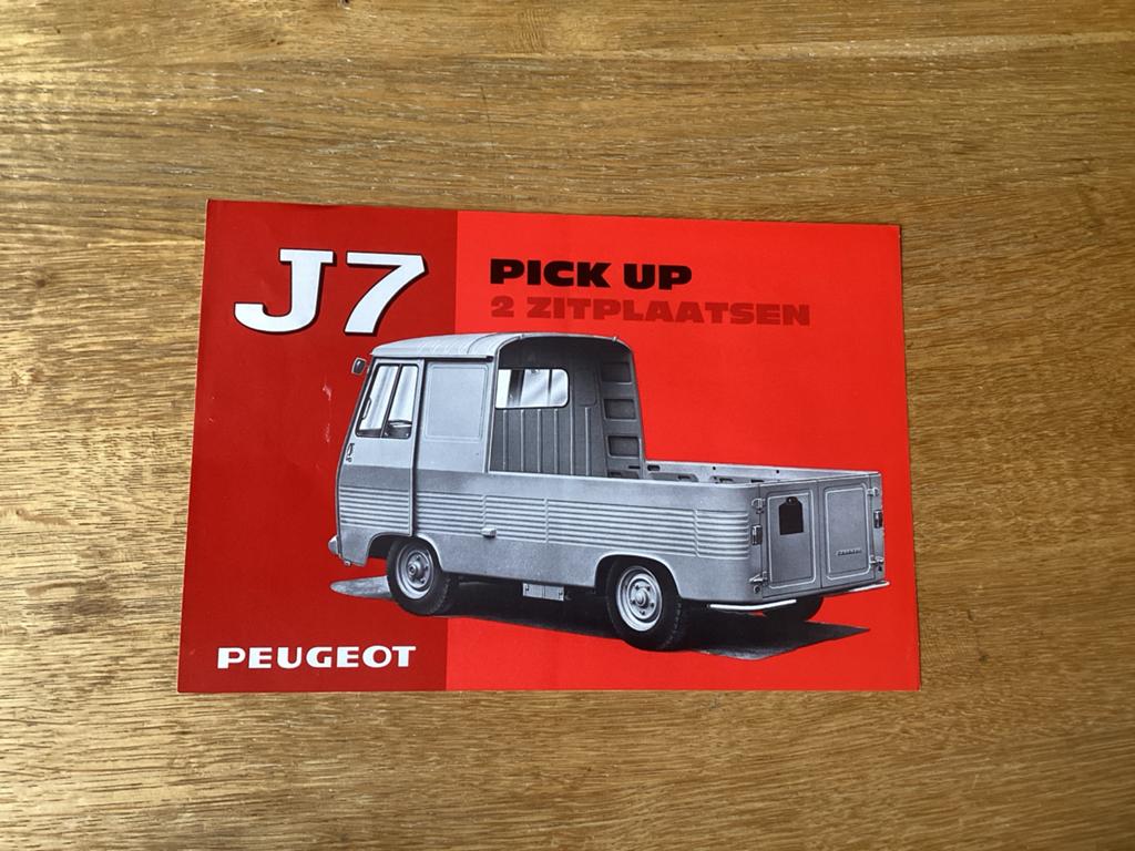 Peugeot J7 Pick Up Leaflet 1969, Ophalen of Verzenden, Zo goed als nieuw, Peugeot