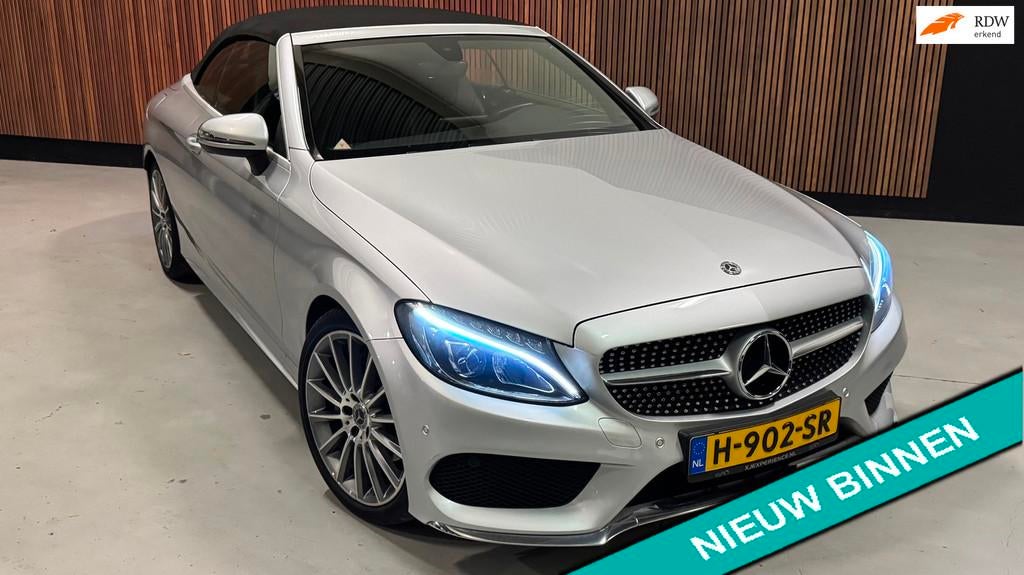 Mercedes-Benz C-klasse Cabrio 180 AMG 2018 LED CAMERA NAVI G, Auto's, Mercedes-Benz, Bedrijf, Te koop, C-Klasse, Metallic lak