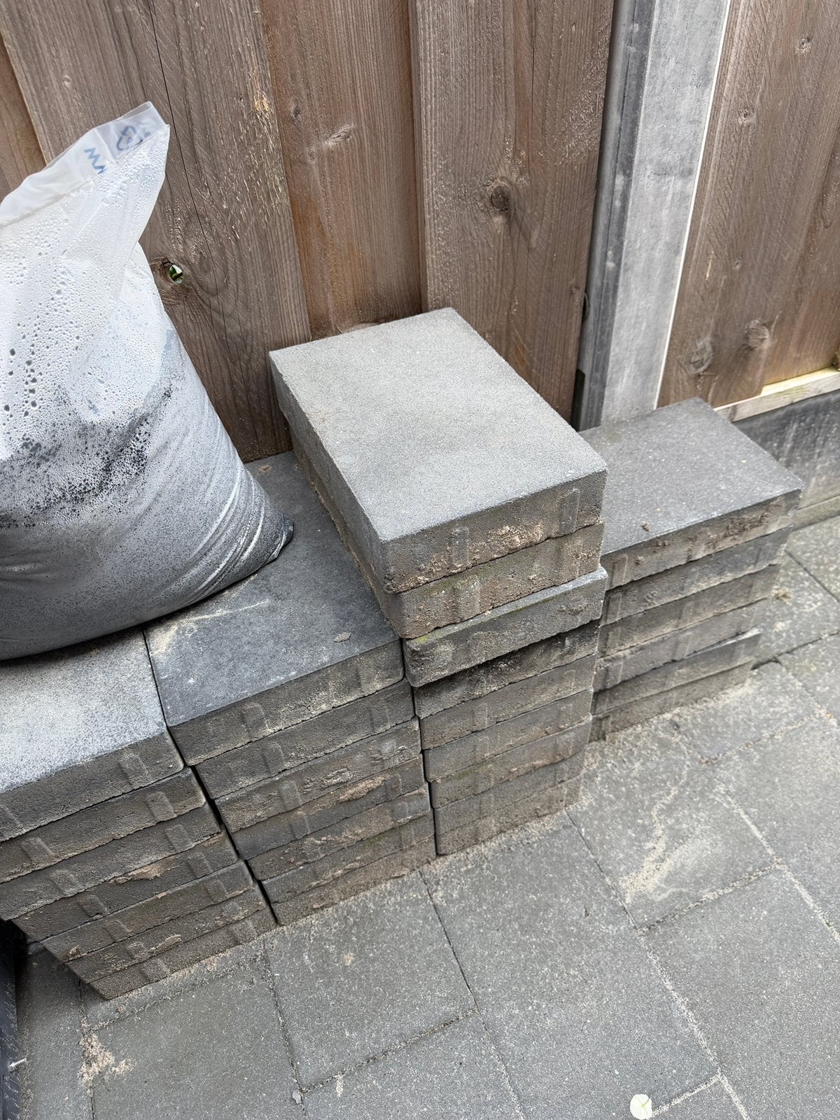 Tegels antraciet 20x30, Tuin en Terras, Tegels en Klinkers, Ophalen, Zo goed als nieuw, Beton, Terrastegels