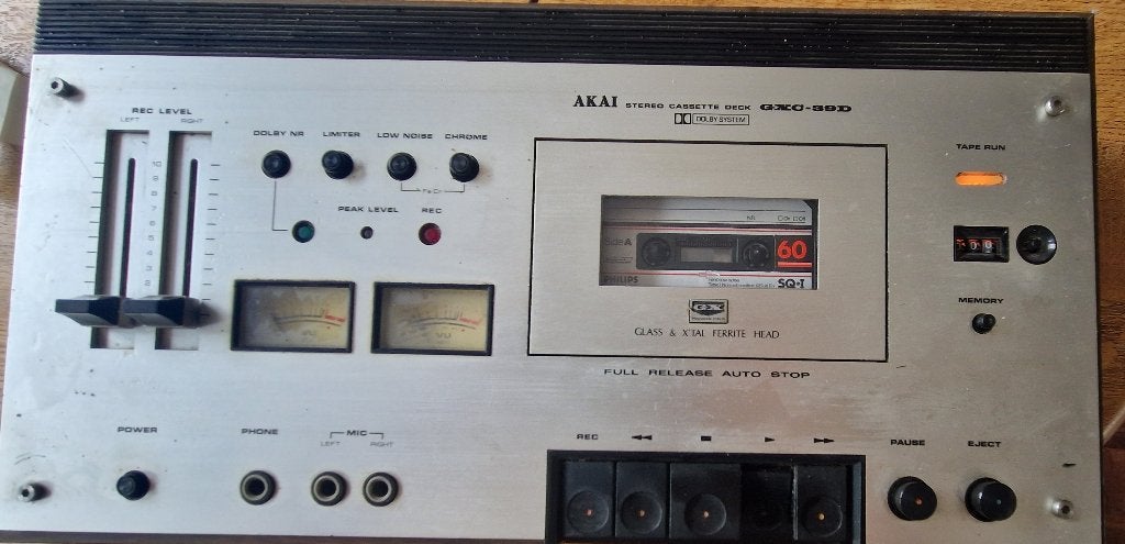 Akai cassettedeck GXC-39D, Ophalen, Enkel, Akai, Tape counter