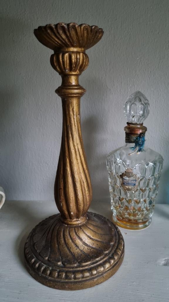 Mooie oude Franse kandelaar met lood verzwaard, Antiek en Kunst, Ophalen of Verzenden