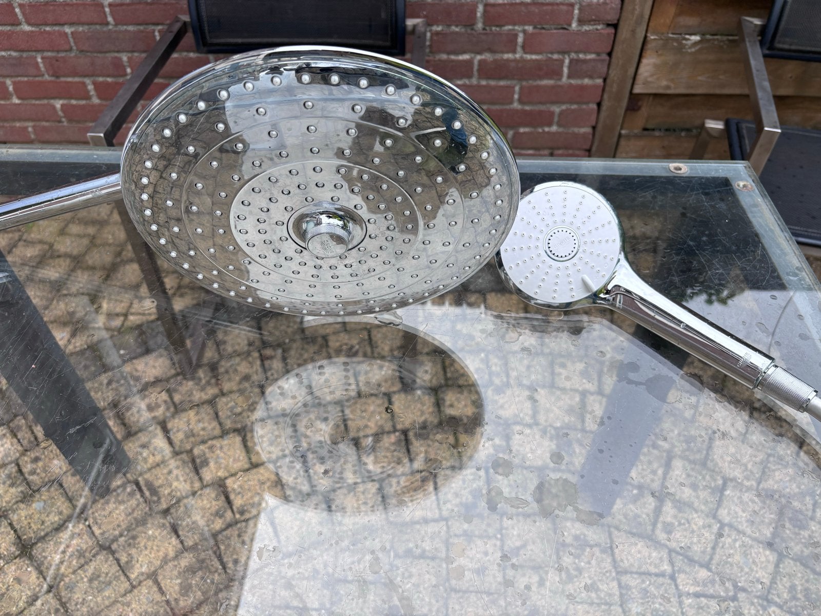 Grohe Regendouche Set - Gebruikt, Ophalen, Gebruikt, Met douche