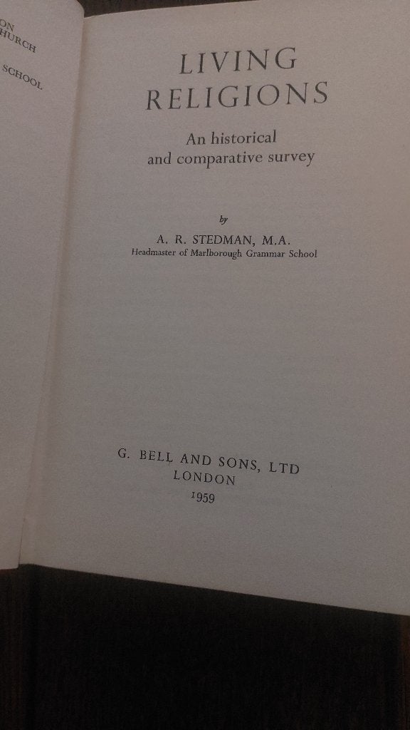 living religions- historical and comparative survey-Stedman, Ophalen of Verzenden, Zo goed als nieuw
