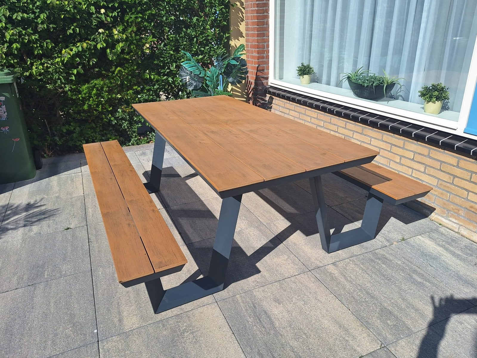 Leuke picknickset ONDERHOUDSVRIJ Tuinset Lounge 6-8 persoons, Tuin en Terras, Ophalen of Verzenden, Zo goed als nieuw, Rechthoekig