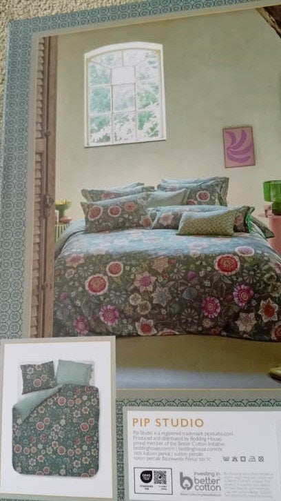 Dekbedovertrek Pip Studio Viva las Flores 2x2mtr - nieuw, Huis en Inrichting, Pip Studio, Dekbedovertrek, Katoen, Tweepersoons