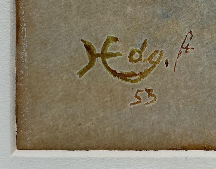 1290. Gouache, Hendrik de Groot – stilleven, 1953, Ophalen of Verzenden