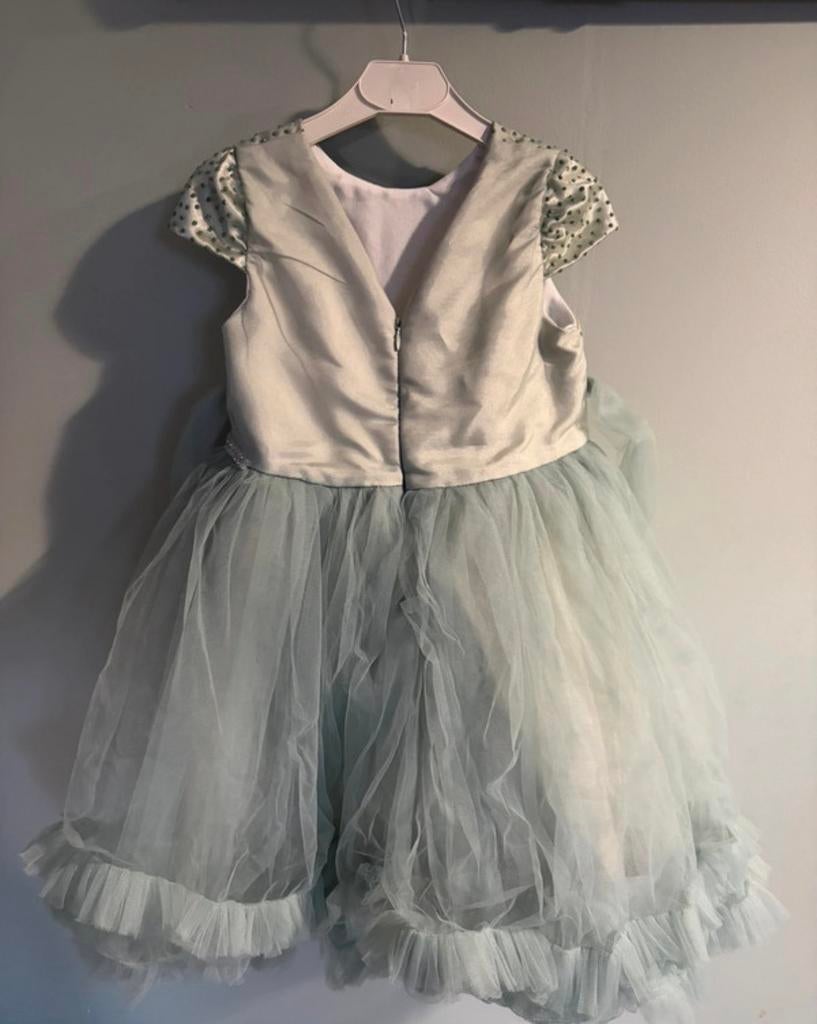 Mintgroene feestjurk maat 92 - Zo goed als nieuw, Kinderen en Baby's, Kinderkleding | Maat 92, Ophalen, Zo goed als nieuw, Meisje
