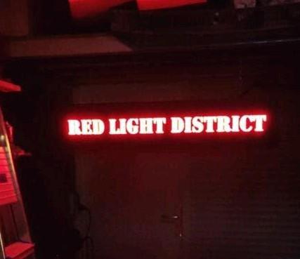 Lichtbak "Red Light District" - LED Neon - 120 cm, Ophalen of Verzenden, Gebruikt, Industrieel, Retro, Bar decoratie