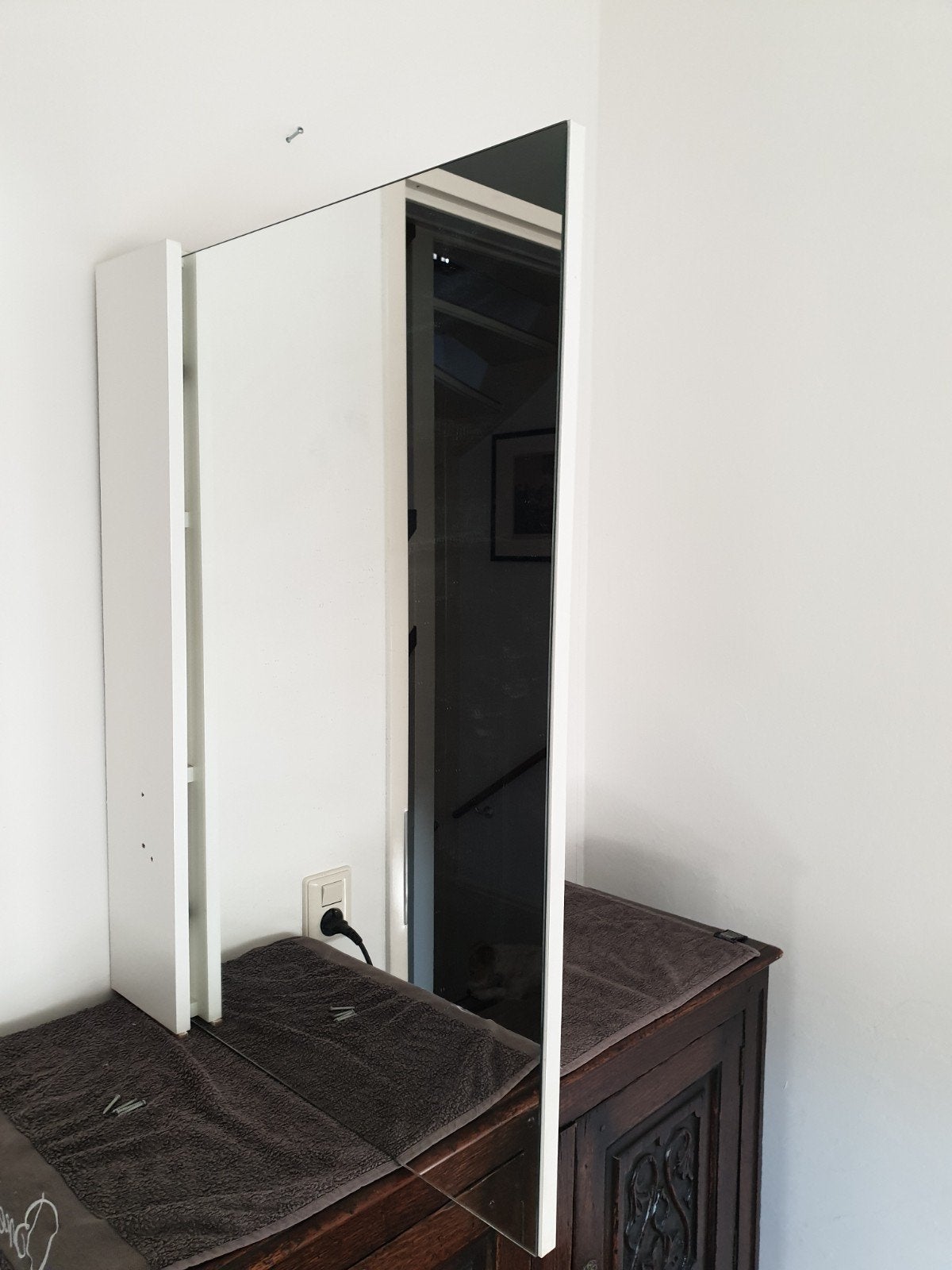 Badkamer kast met spiegel en verlichting, Ophalen, 25 tot 50 cm, 50 tot 100 cm, Minder dan 100 cm