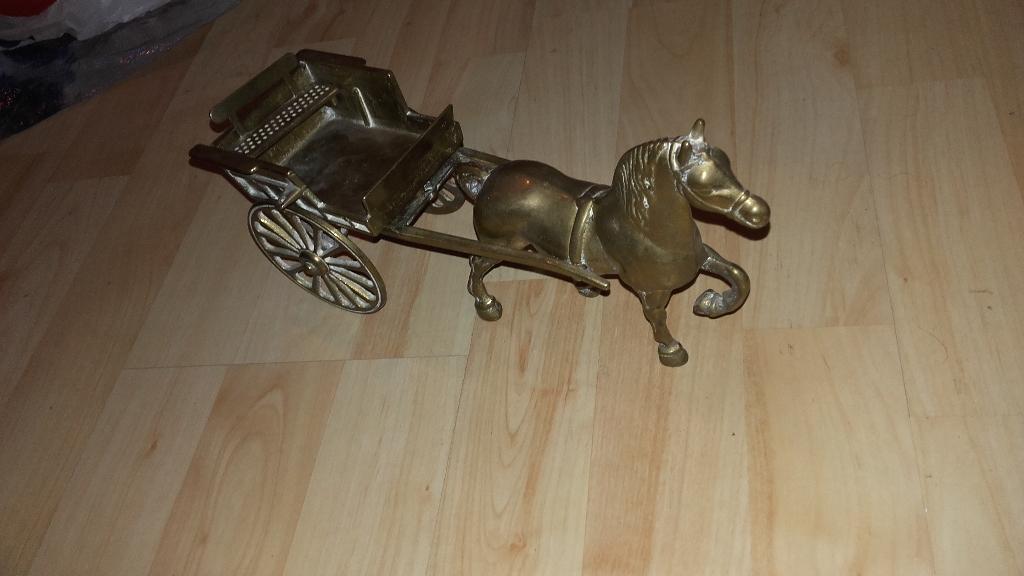 Messing Paard en Wagen, Antiek en Kunst, Antiek | Koper en Brons, Ophalen of Verzenden
