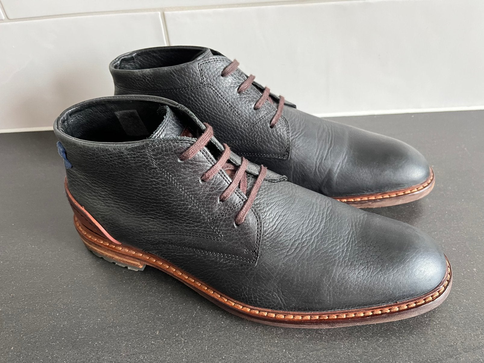 Floris van Bommel herenschoenen maat 8 / 42 H, Floris van Bommel, Verzenden, Zwart, Floris van Bommel