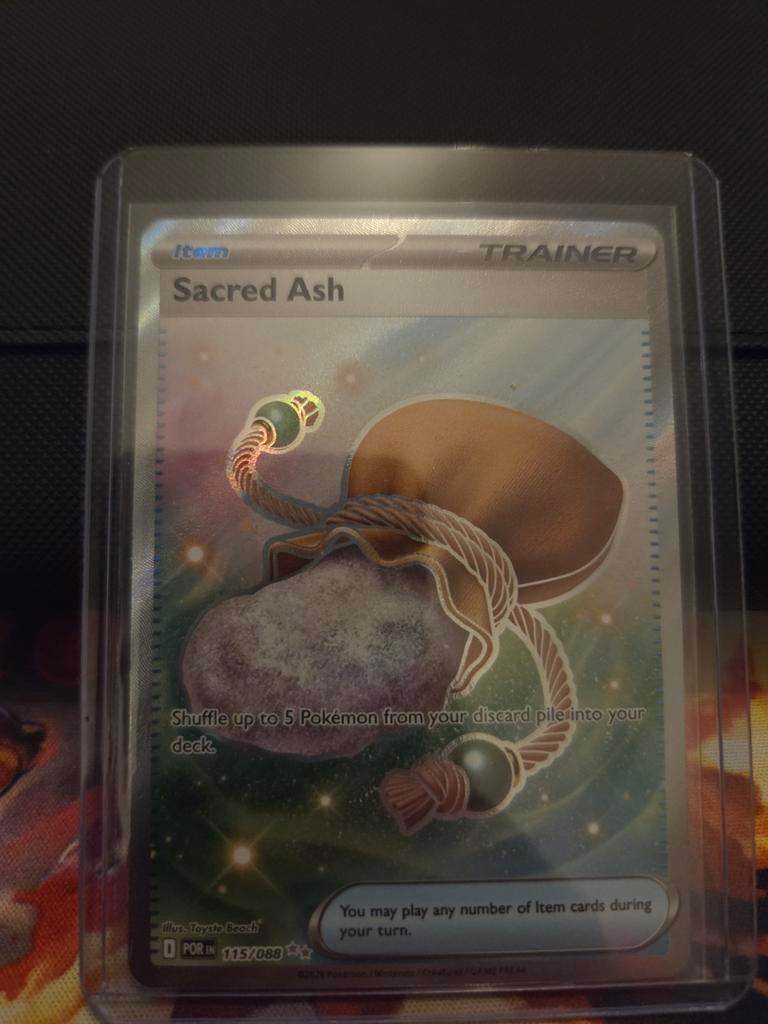Pokémonkaart Sacred Ash 115/088 NM, Ophalen of Verzenden, Zo goed als nieuw, Losse kaart, Foil
