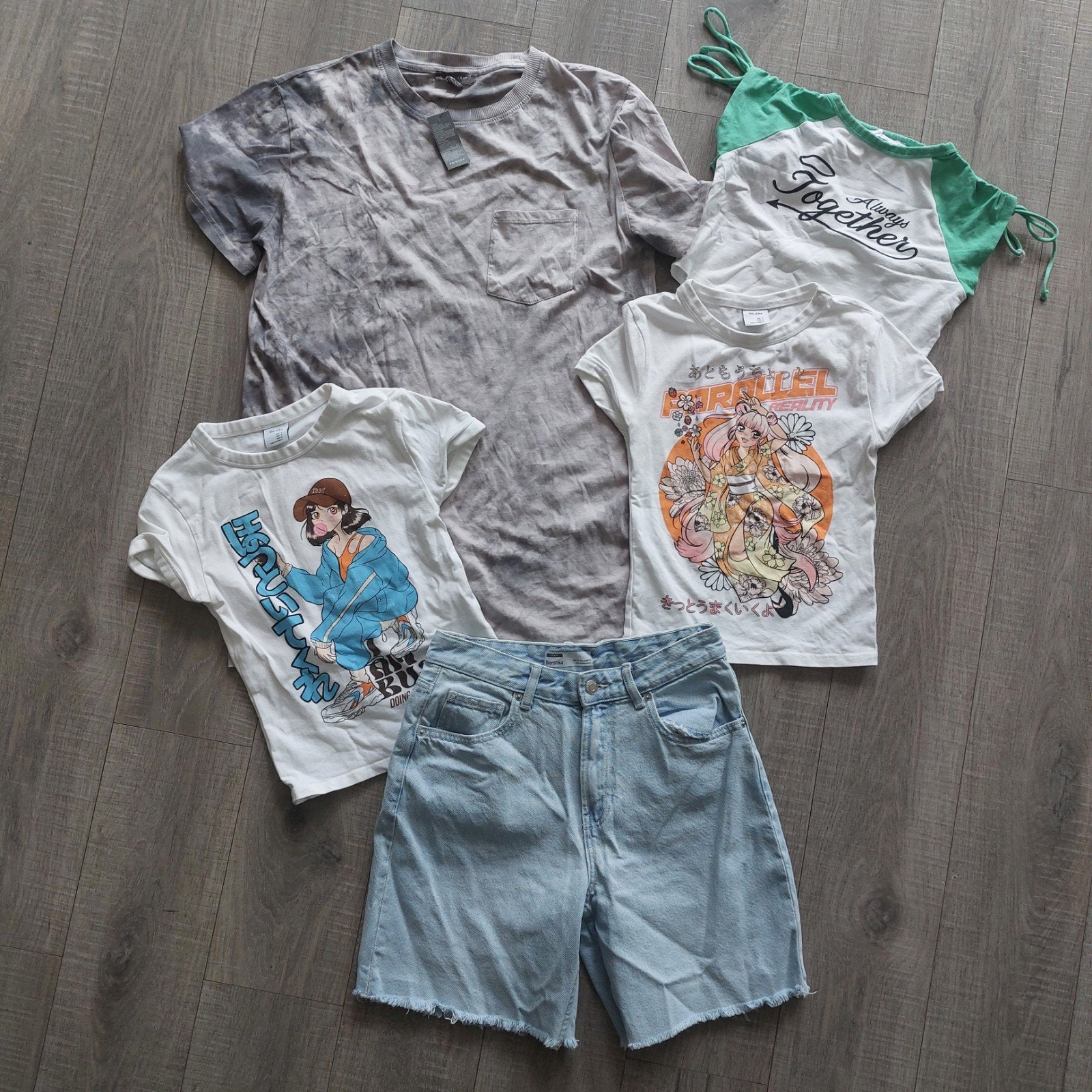 Bershka Primark shorts tops S 36, Ophalen of Verzenden, Zo goed als nieuw, Maat 36 (S), Korte mouw