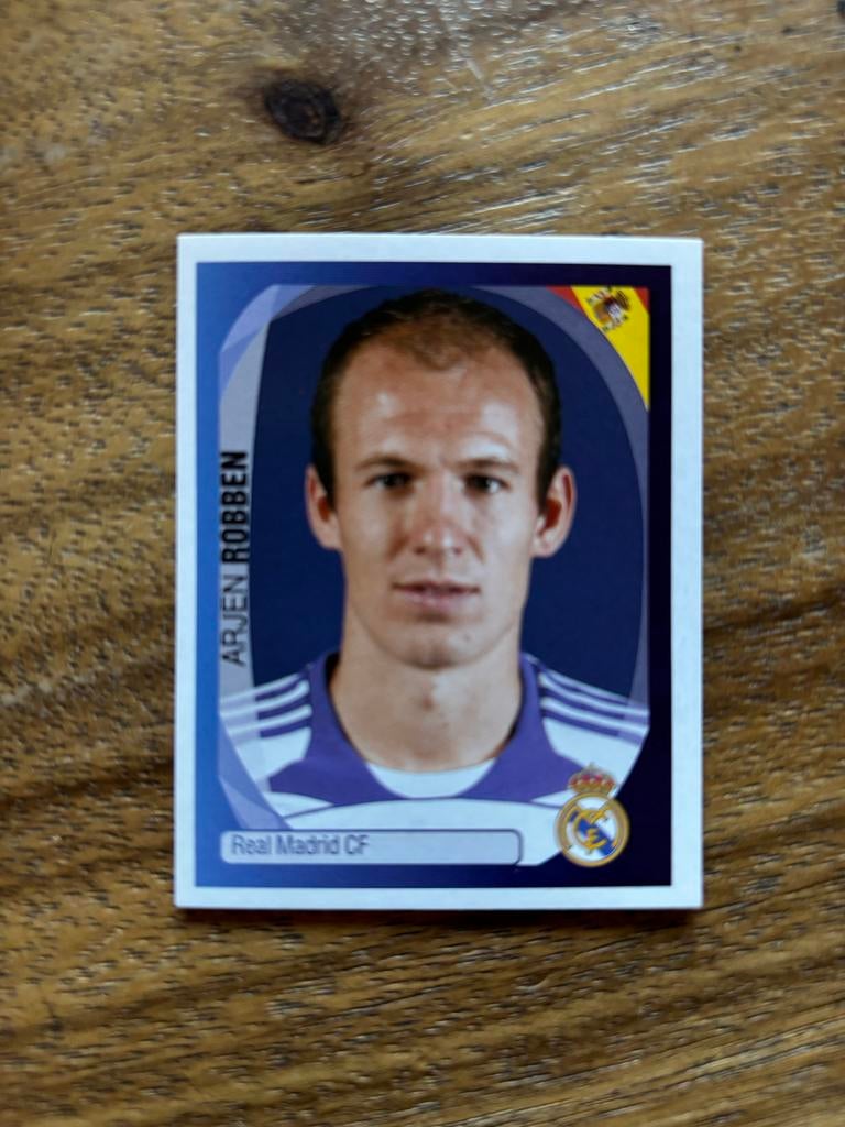 Panini UEFA CL 2007-2008 Sticker Arjen Robben Real Madrid, Ophalen of Verzenden, Zo goed als nieuw