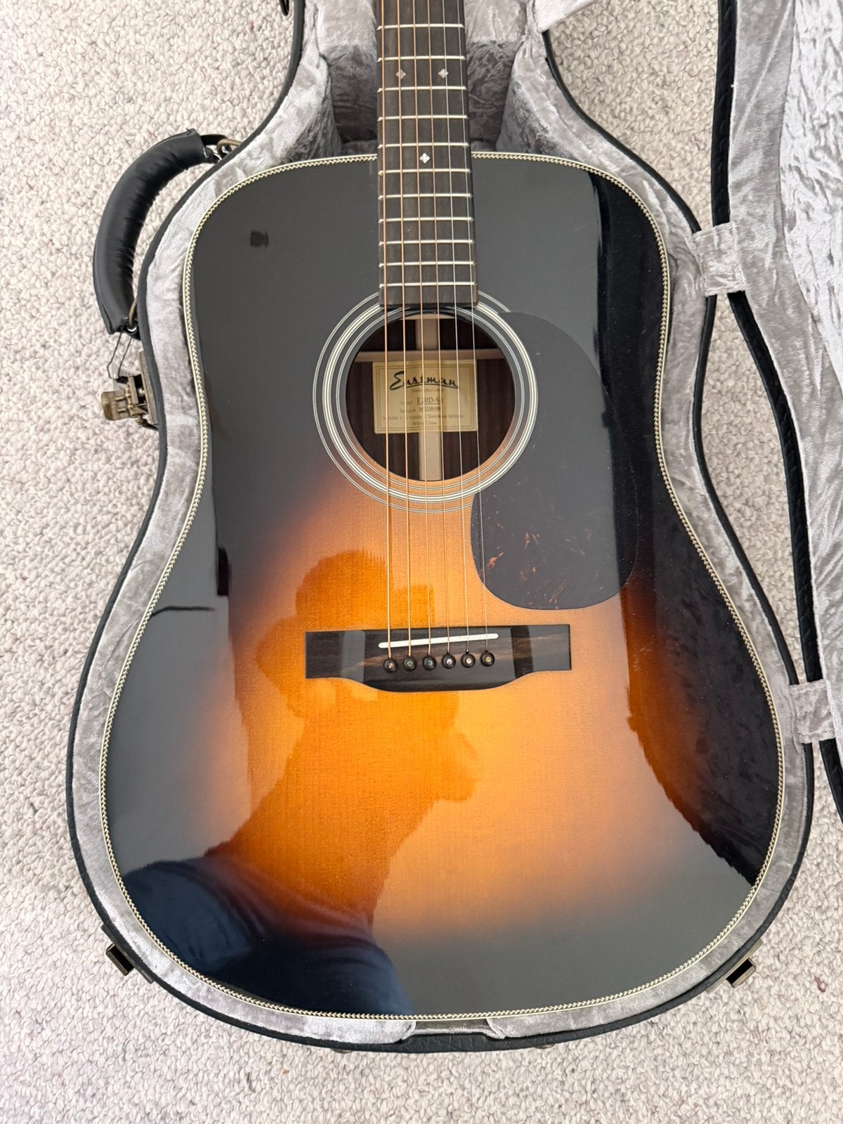 Eastman E 20D SB, Ophalen, Zo goed als nieuw, Western- of Steelstringgitaar, Met koffer