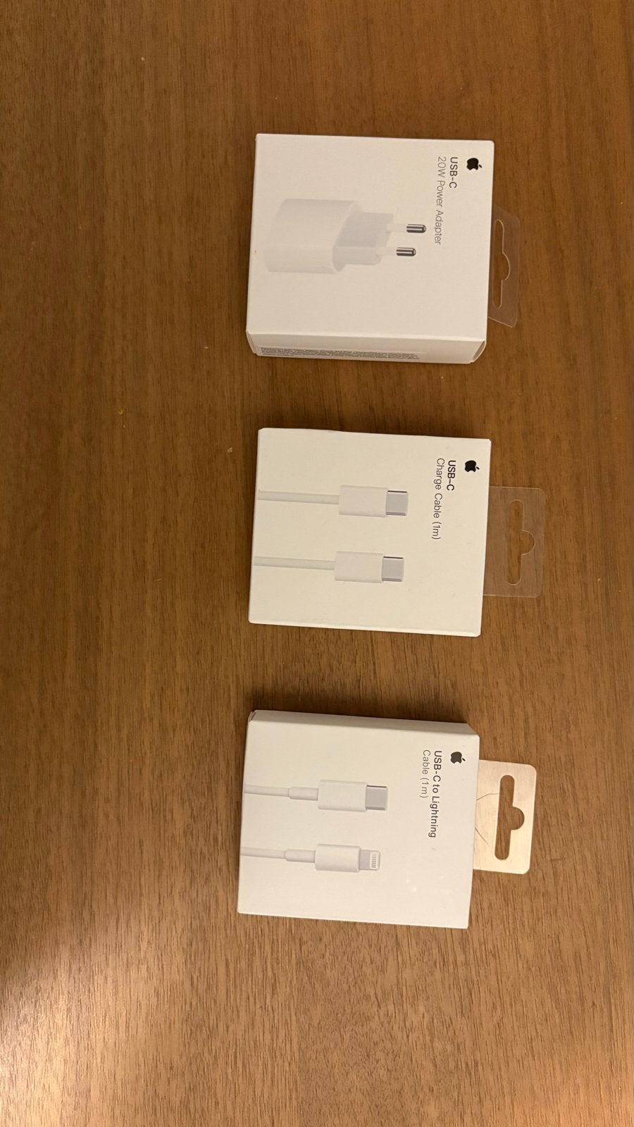 Apple adapter en kabel: (usb-c > lightning) (usb-c > usb-c), Telecommunicatie, Lightning, Adapter, Nieuw, Apple