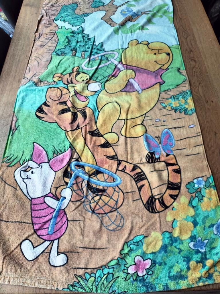 Badlaken Winnie the Pooh, Ophalen of Verzenden, Gebruikt, Overige kleuren, Handdoek