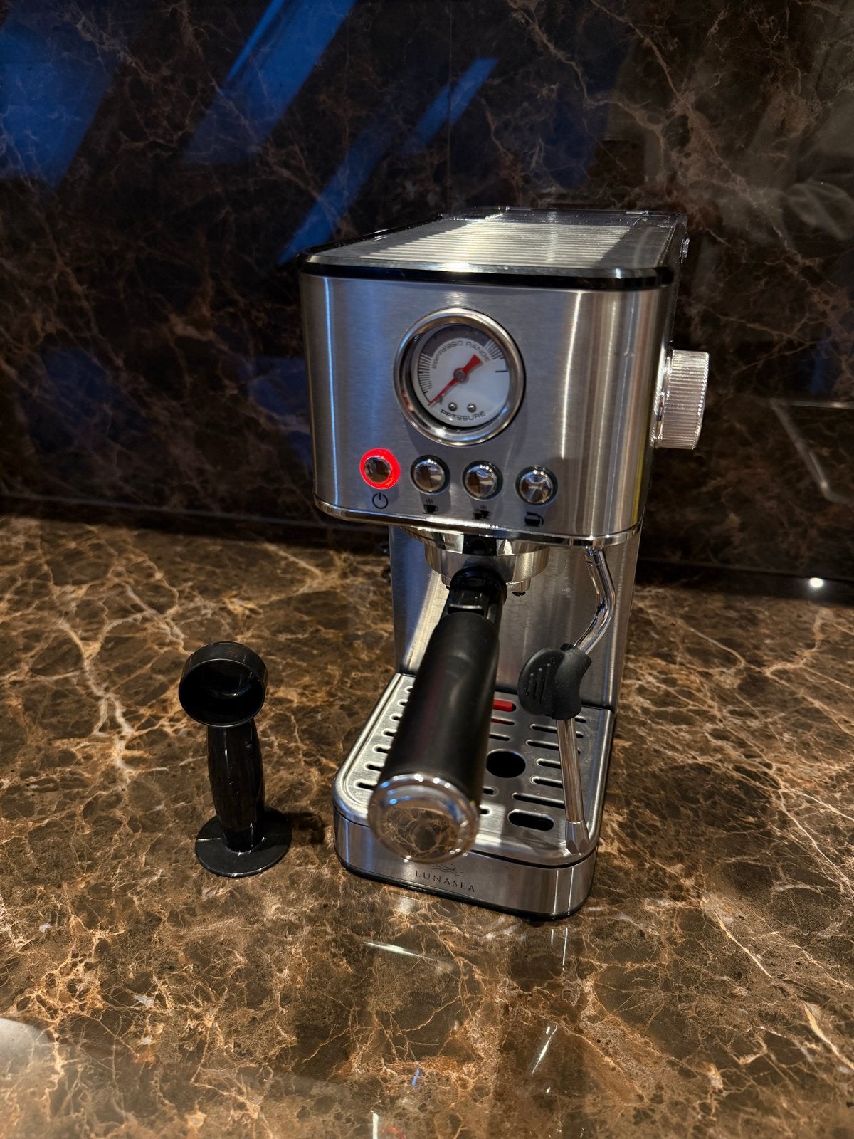 LunaSea Espresso Apparaat - Zo goed als nieuw, Afneembaar waterreservoir, Espresso apparaat, Gemalen koffie, Ophalen of Verzenden