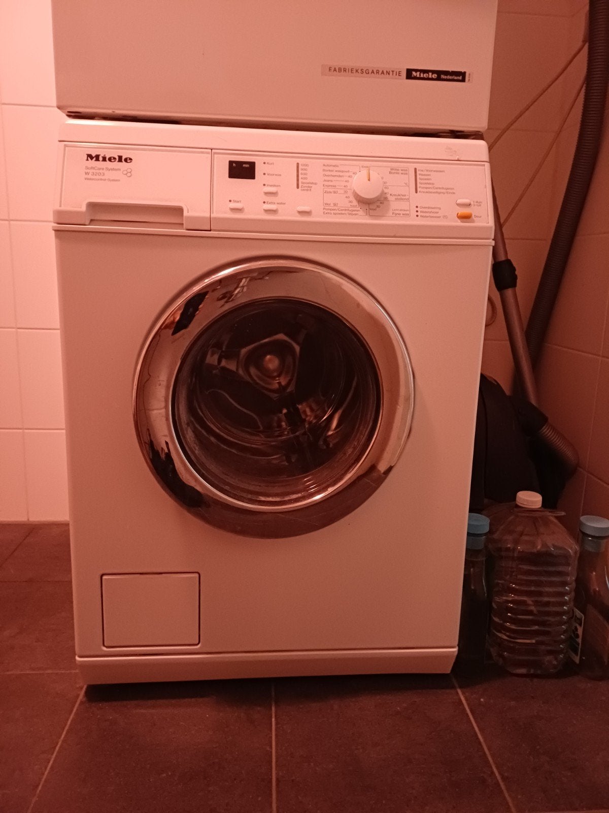 Miele W3203 + Miele Droger, Witgoed en Apparatuur, Ophalen, Gebruikt, Handwasprogramma, Voorlader