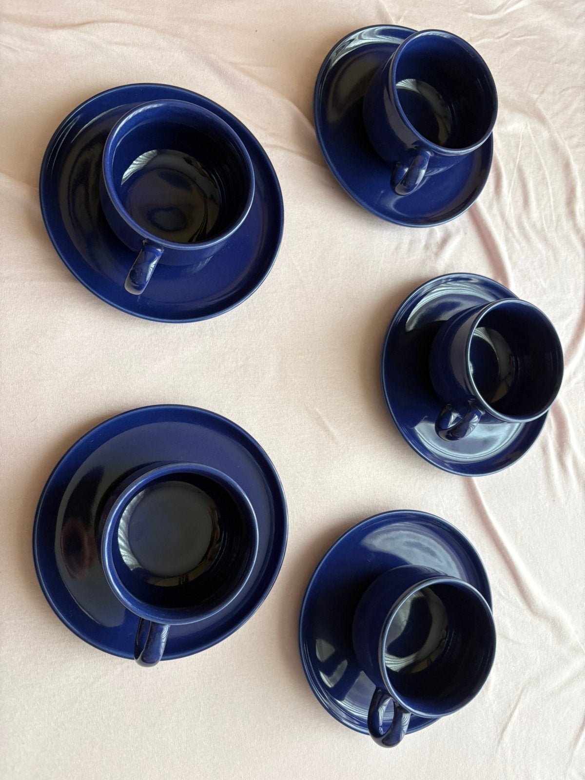 Nette set van 5 vintage kop-en-schotels van Friesland German, Antiek en Kunst, Antiek | Servies compleet, Ophalen of Verzenden