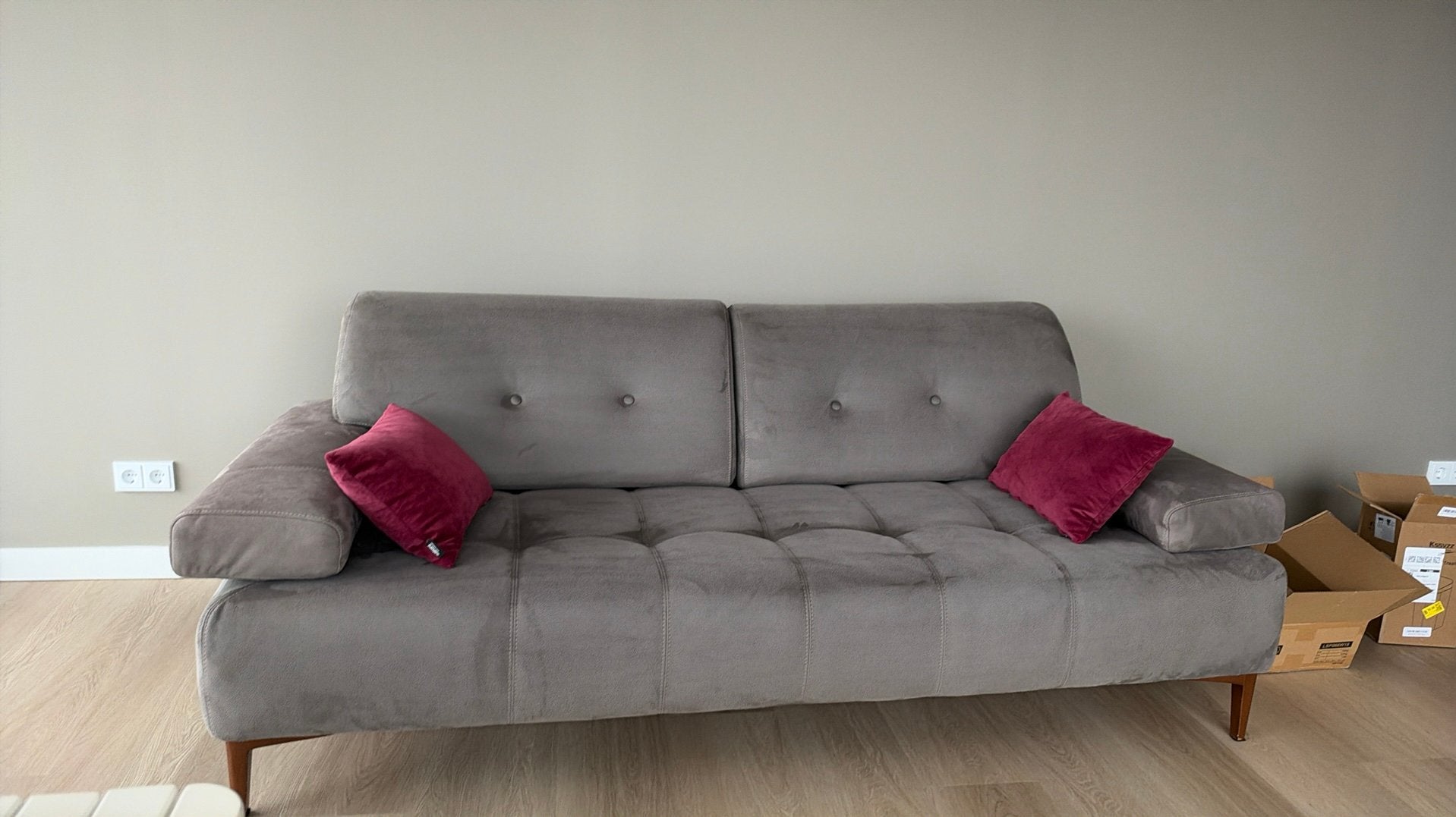 Sofa Saloni, Ophalen, 100 tot 125 cm, Hoekbank, Driepersoons