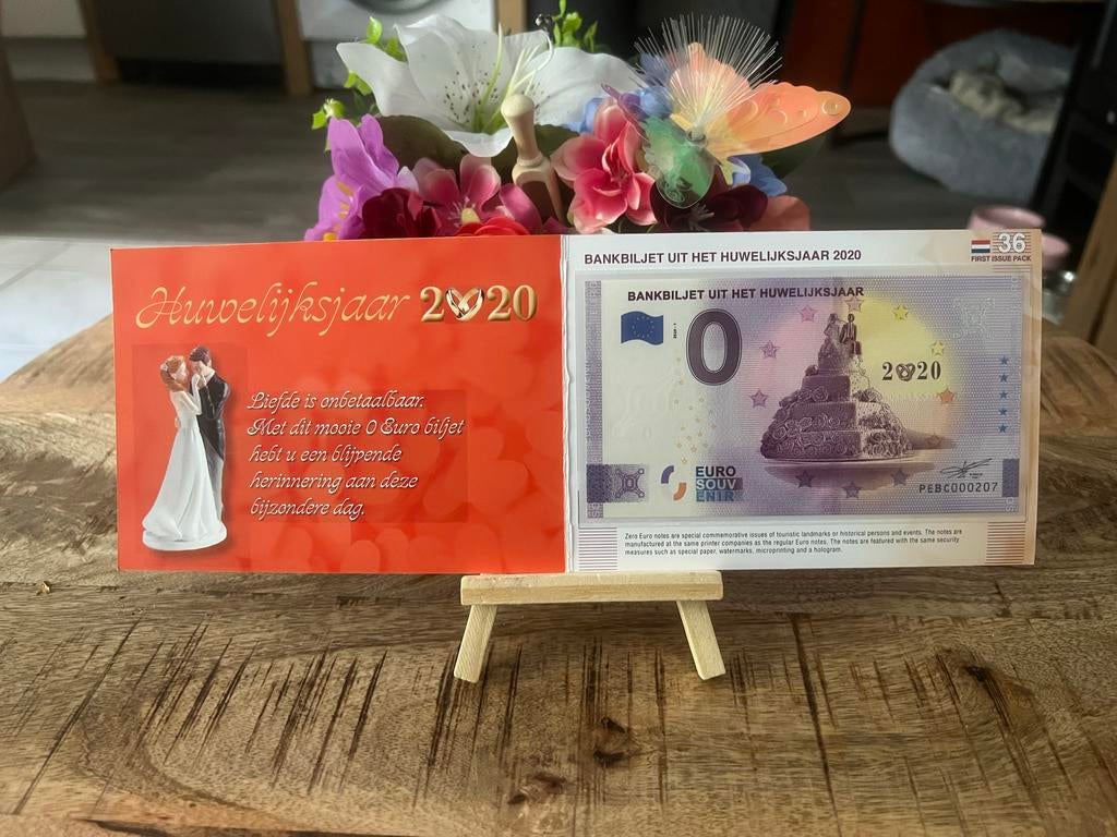 0 Euro Souvenir Biljet Huwelijksjaar 2020, Postzegels en Munten, Bankbiljetten | Europa | Eurobiljetten, Ophalen of Verzenden
