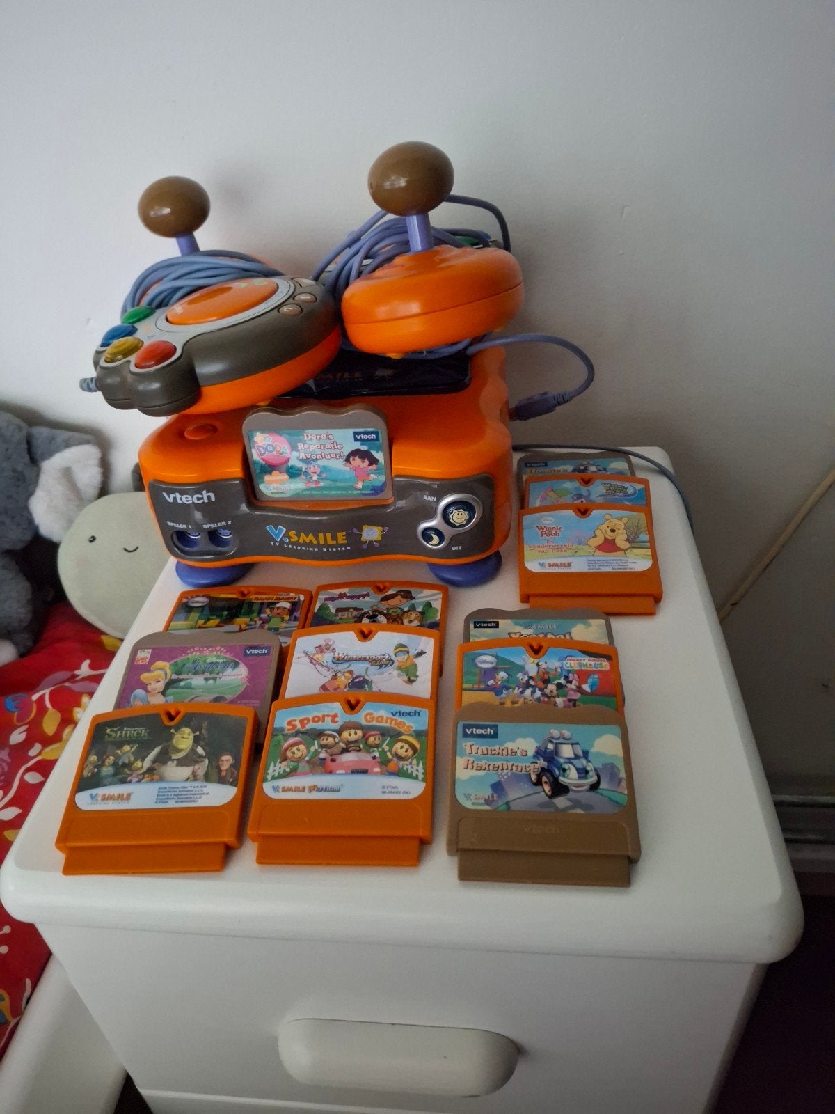 VTech V.Smile TV Learning System met 10 spellen, Ophalen, Overige merken, Gebruikt