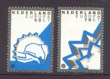 Nederland 1982 1271/1272 Europa, Vestingen, Postfris, Ophalen of Verzenden, Na 1940, Postfris