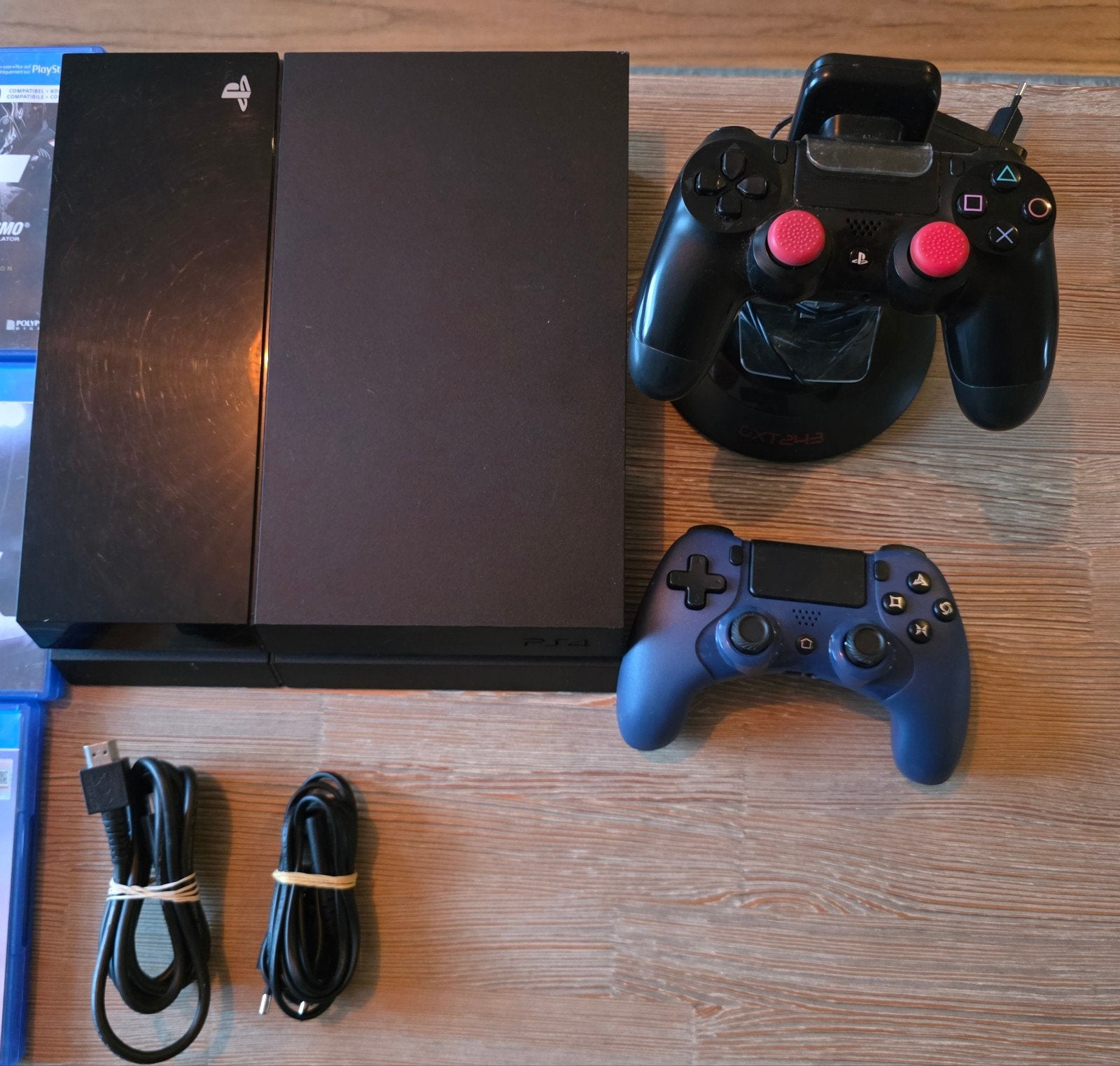 PlayStation 4 500GB CUH-1004A met 2 controllers en 9 games, Ophalen, Met 2 controllers, Original, 500 GB