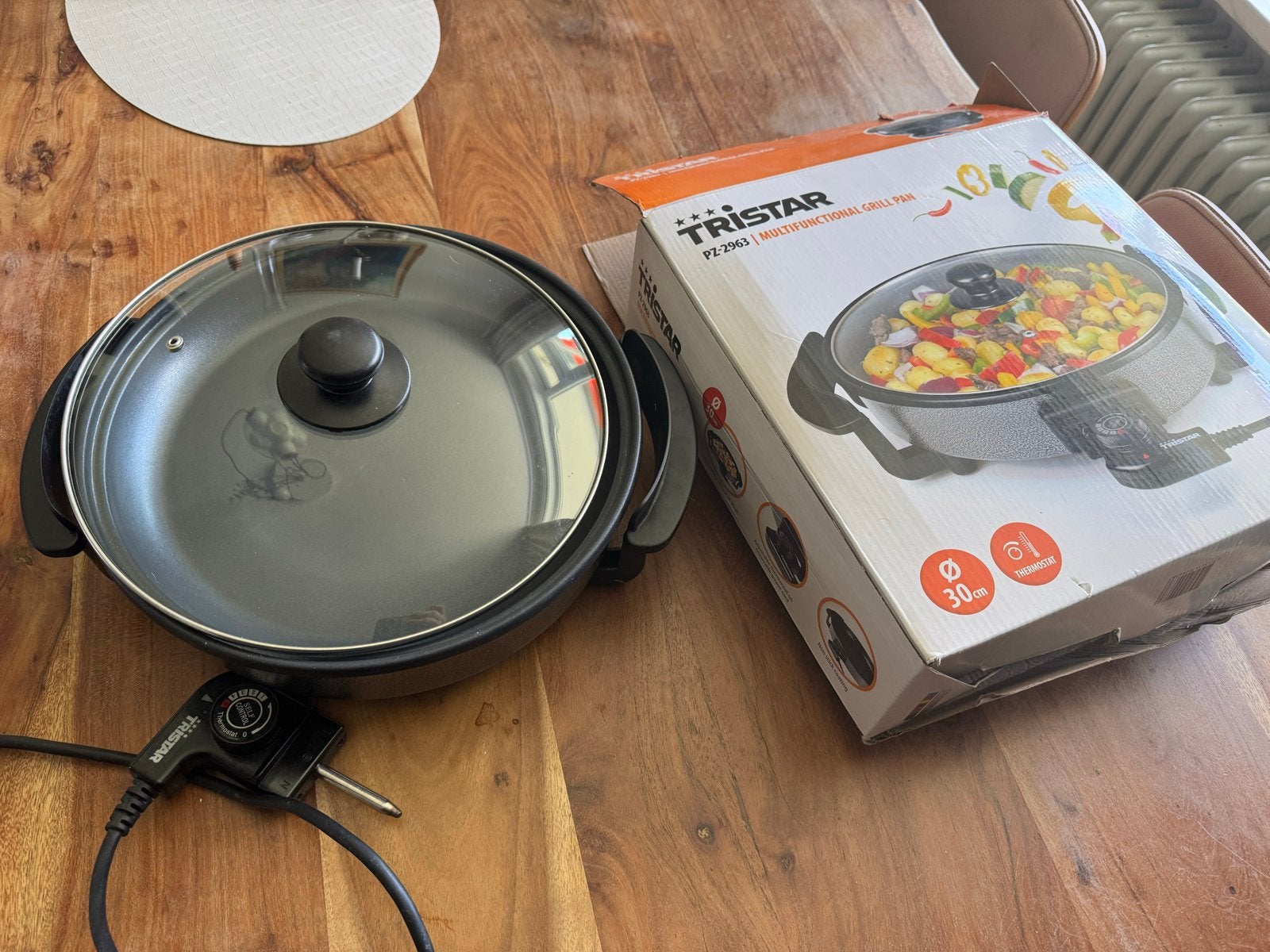 Tristar PZ-2963 Multifunctionele Grillpan - 30cm, Ophalen of Verzenden, Zo goed als nieuw