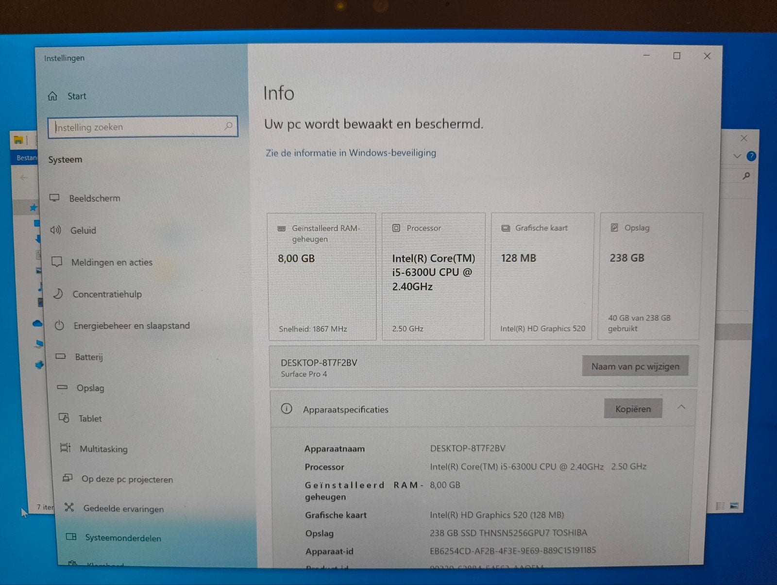 Microsoft Surface Pro 4 - i5, 8GB RAM, 256GB SSD, Surface Pro 4, 12 inch, Ophalen of Verzenden, Wi-Fi