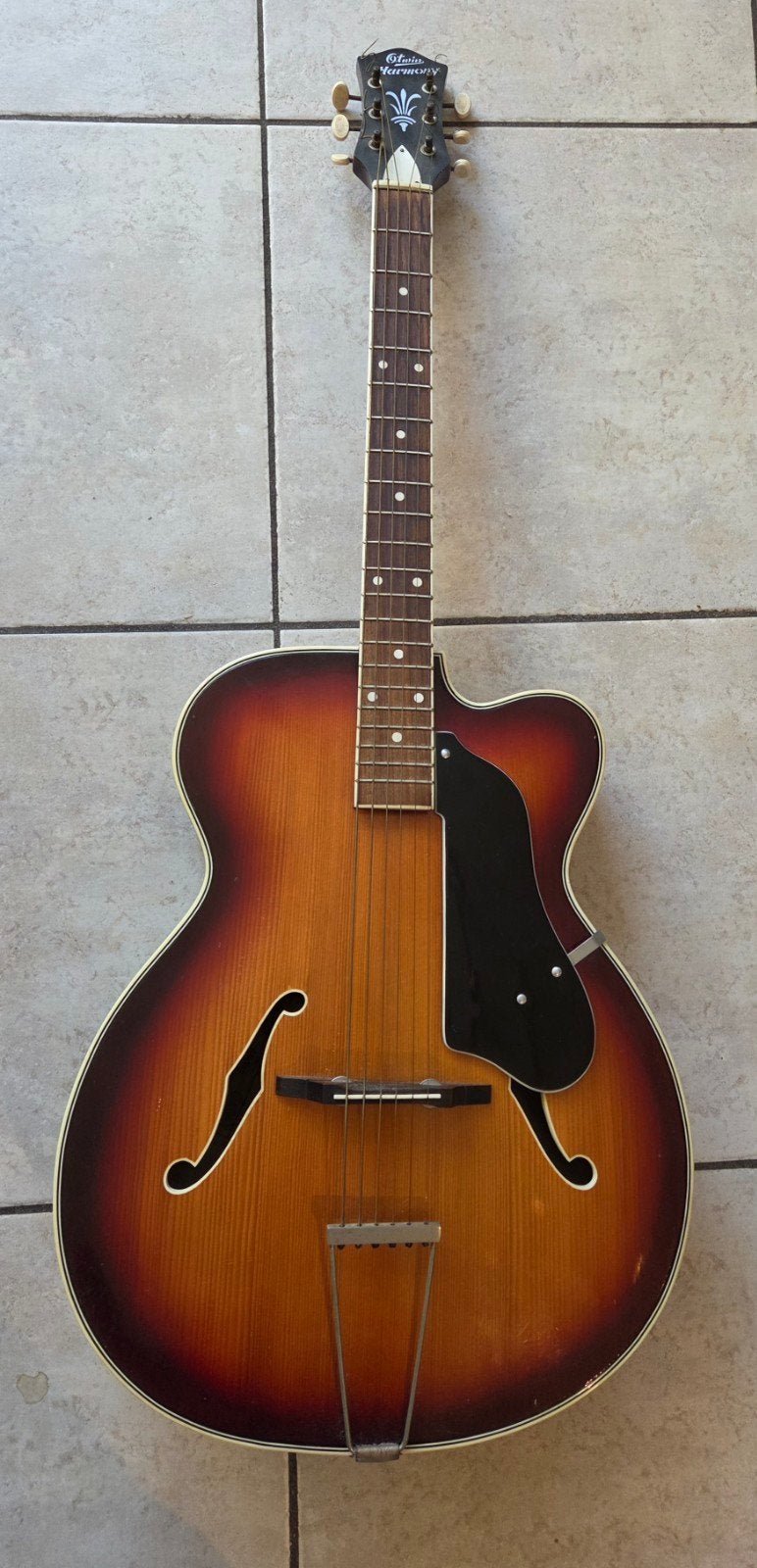 otwin jazzgitaar model Harmony,  jaren 60, Muziek en Instrumenten, Snaarinstrumenten | Gitaren | Akoestisch, Ophalen, Gebruikt