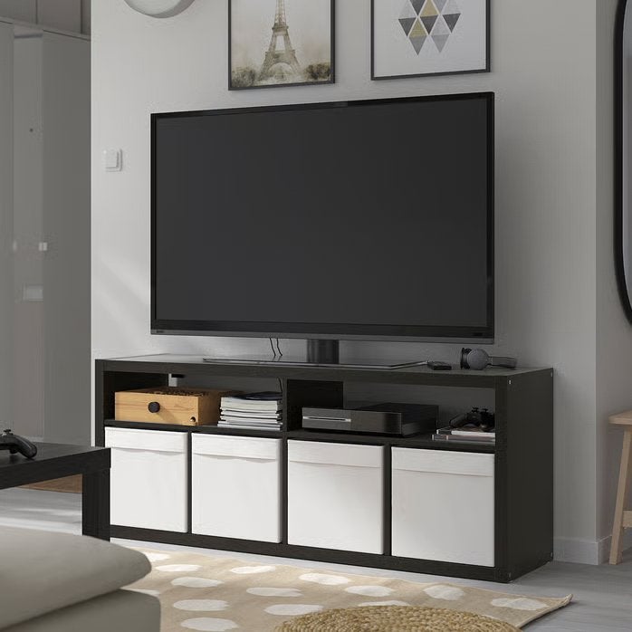 IKEA Kallax TV Meubel Zwartbruin - 147x60 cm, Huis en Inrichting, Ophalen, Gebruikt, 100 tot 150 cm, Minder dan 100 cm