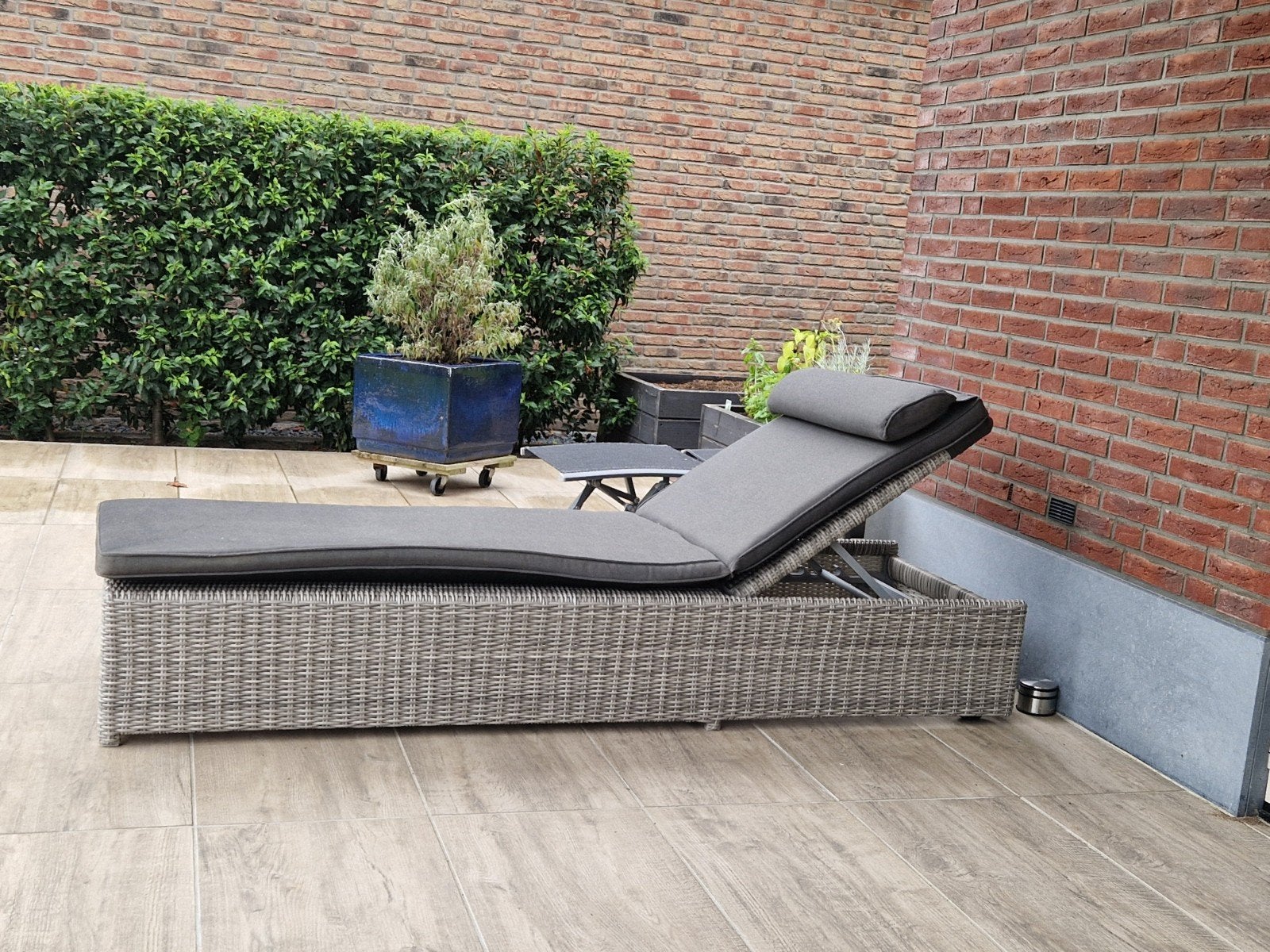 Ligbed  Merk: Lefkos White/Grey Lounger Suns, Ophalen, Aluminium