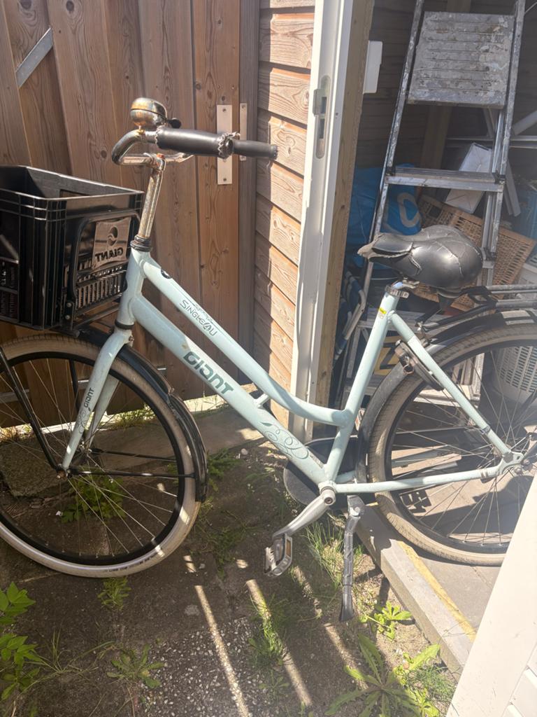 Giant Damesfiets met Mand - Meer Versnellingen, Fietsen en Brommers, Fietsen | Dames | Damesfietsen, Gebruikt, Velgrem, Versnellingen