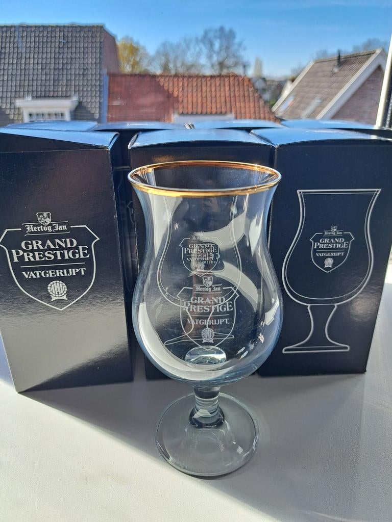 Hertog jan vatgerijpt glazen (7 stuks), Verzamelen, Ophalen, Nieuw, Bierglas