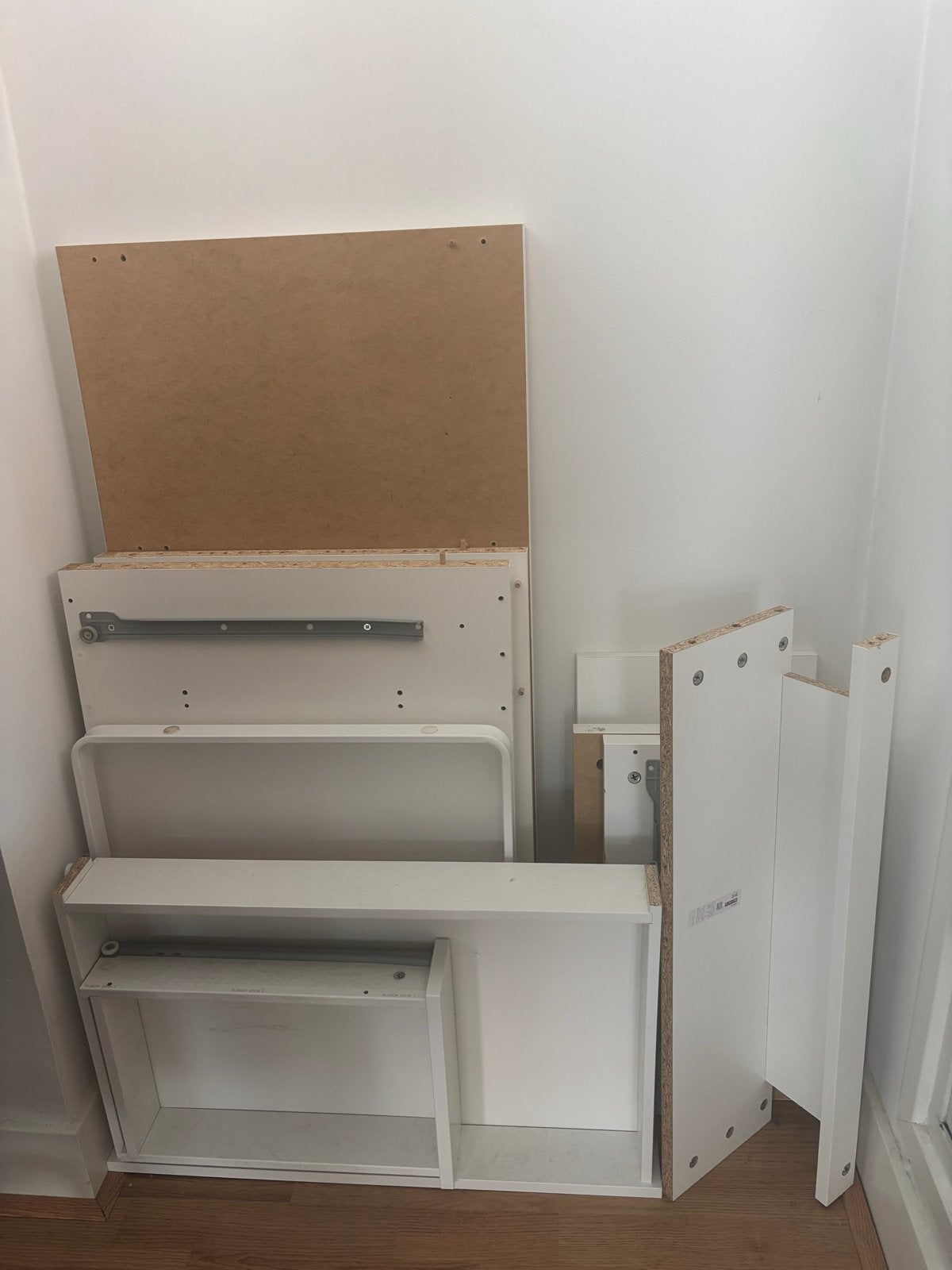 IKEA Micke Bureau Wit, Ophalen, Demontabel, Gebruikt, Spaanplaat of MDF