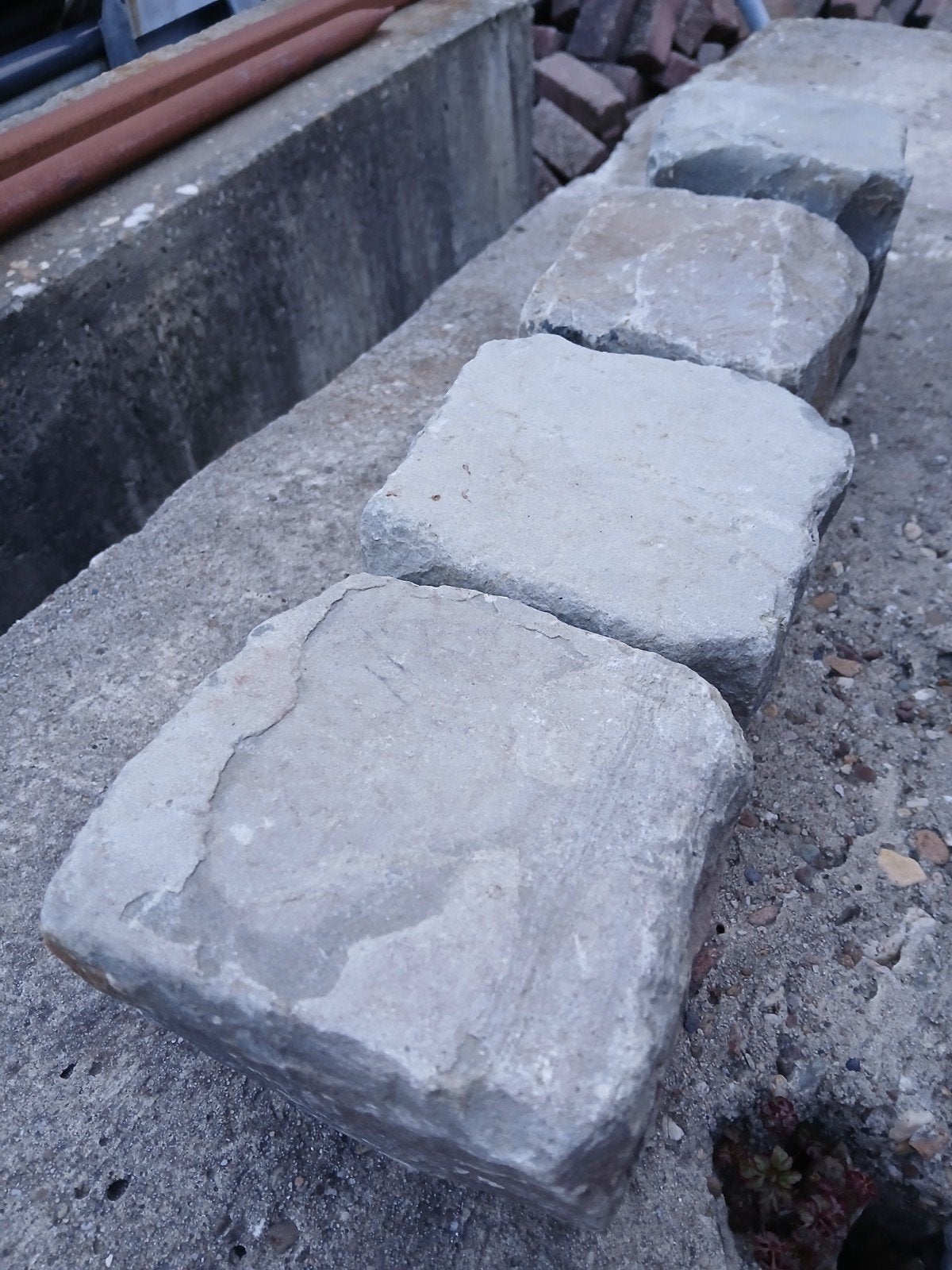 keien basalt/graniet, Ophalen, Gebruikt