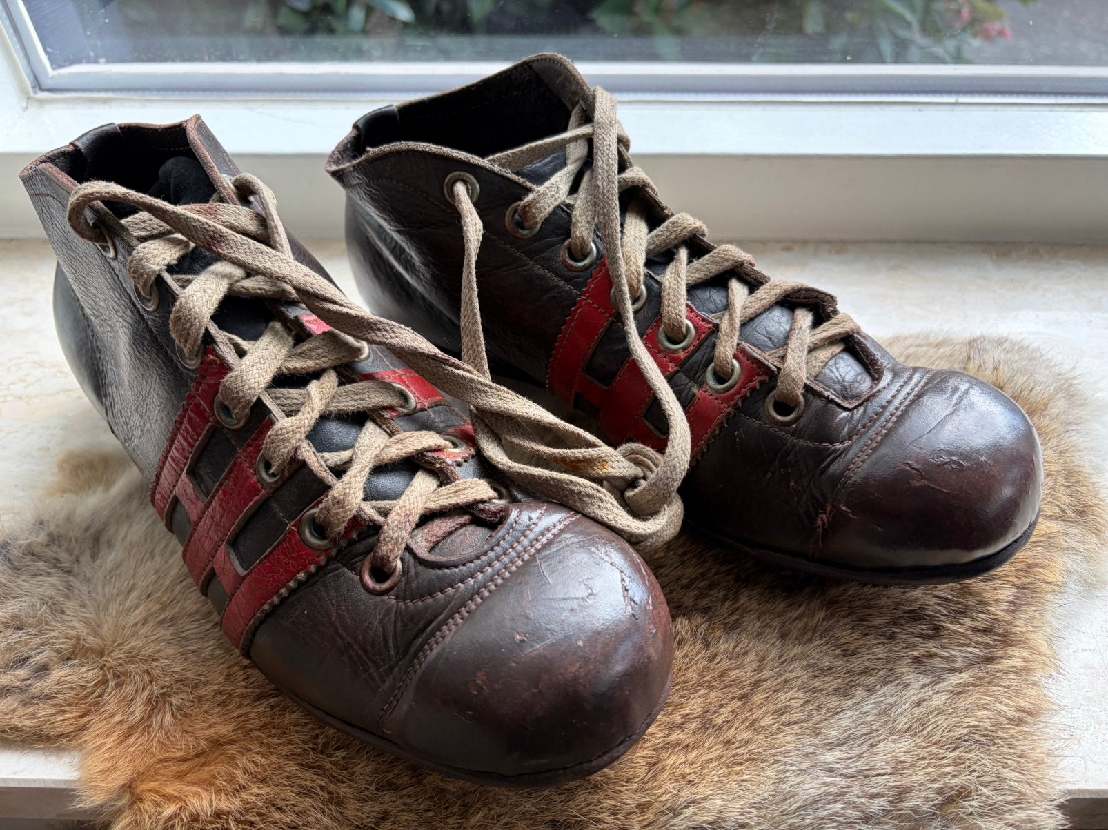 Antieke lederen voetbal schoenen, Ophalen of Verzenden
