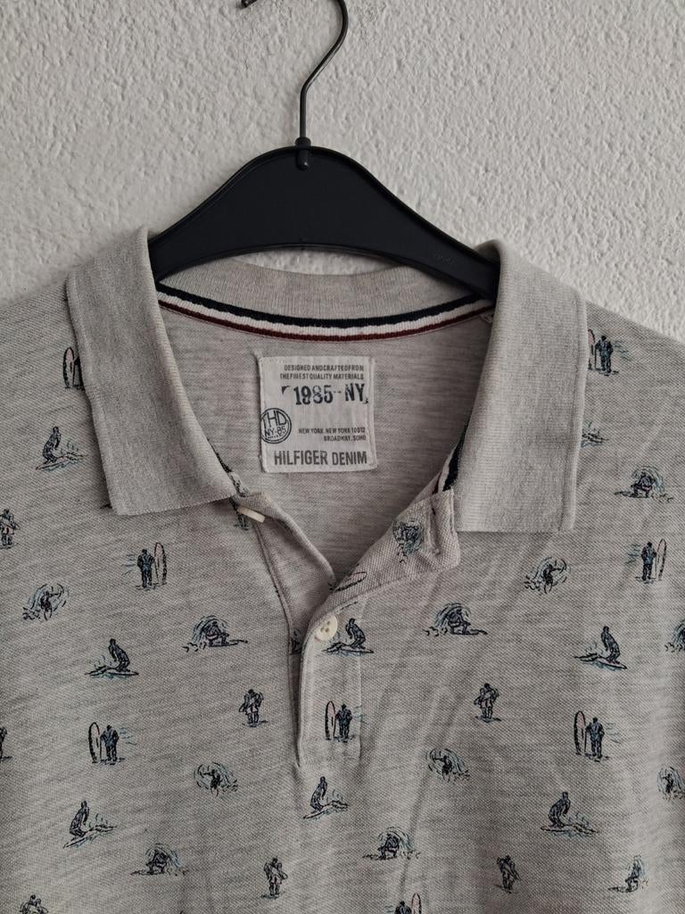 Tommy Hilfiger Denim Polo Shirt XL - Surfer Print, Kleding | Heren, Polo's, Maat 56/58 (XL), Ophalen of Verzenden, Zo goed als nieuw