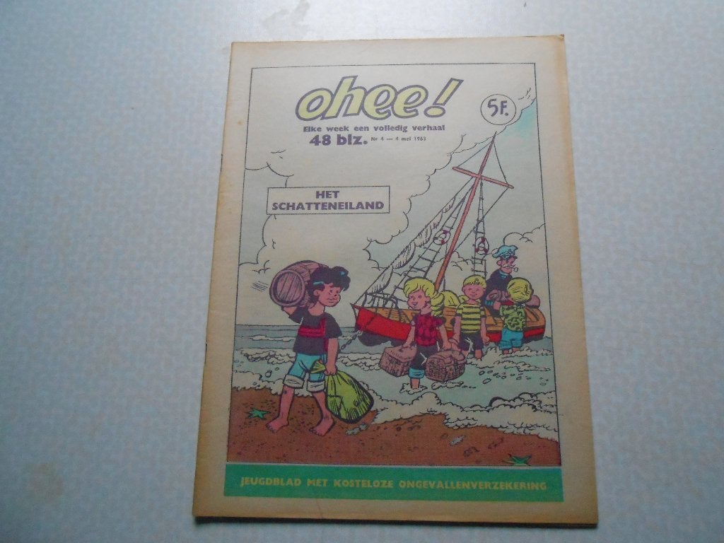 Ohee 4 Het Schatteneiland 1963., M. Tillieux, Eén stripboek, Nieuw, Ophalen of Verzenden