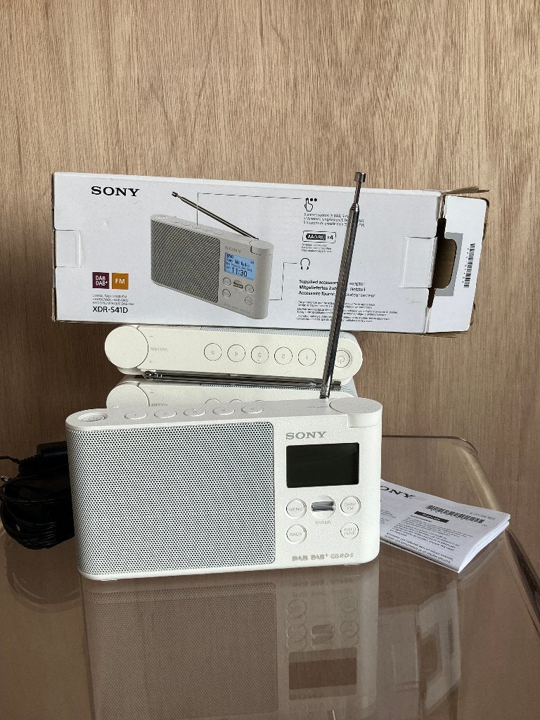 3x Sony DAB radio XDR - S41D wit, Ophalen of Verzenden, Gebruikt, Radio