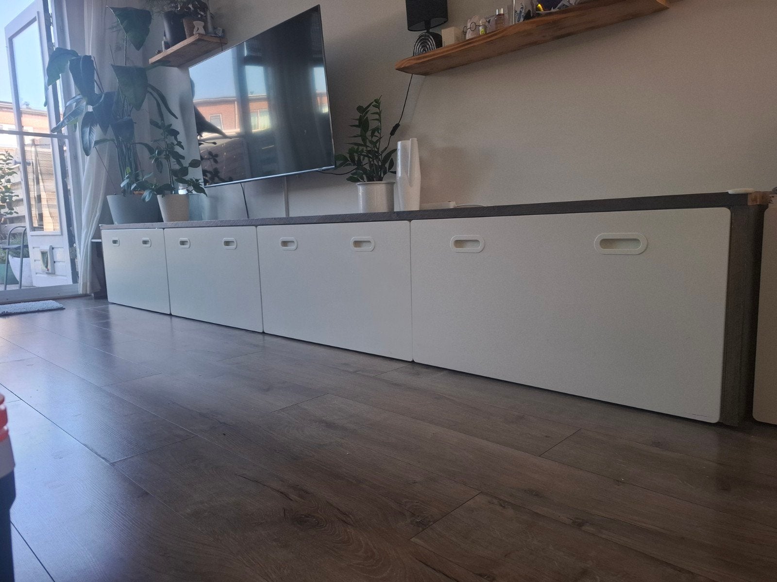 IKEA ladekast op wielen met houten blad, Ophalen, Gebruikt, 3 of 4 laden, 200 cm of meer