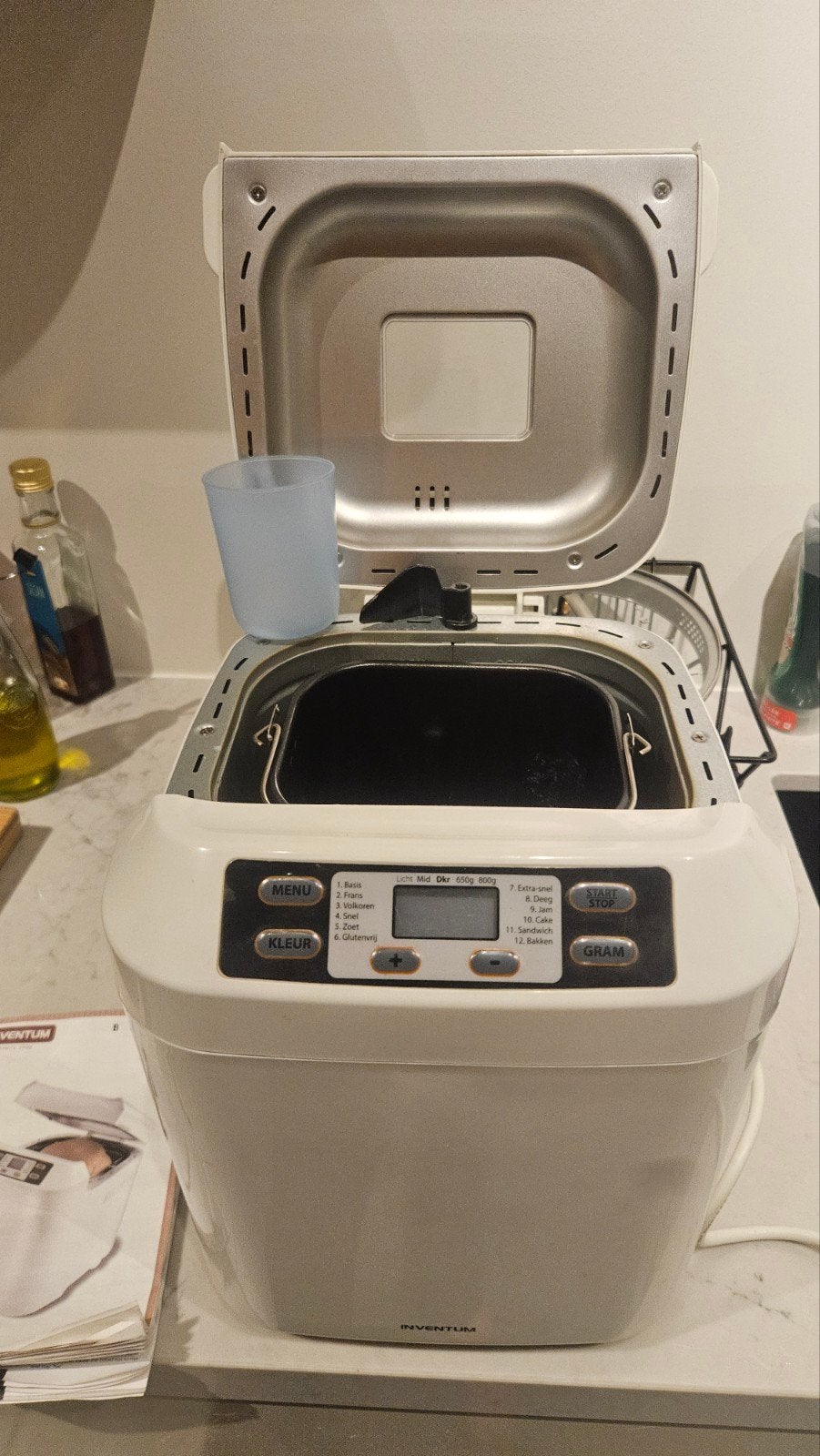 Inventum broodbakmachine BM60, 400 tot 800 gram deeg, Ophalen, Gebruikt, Met timer