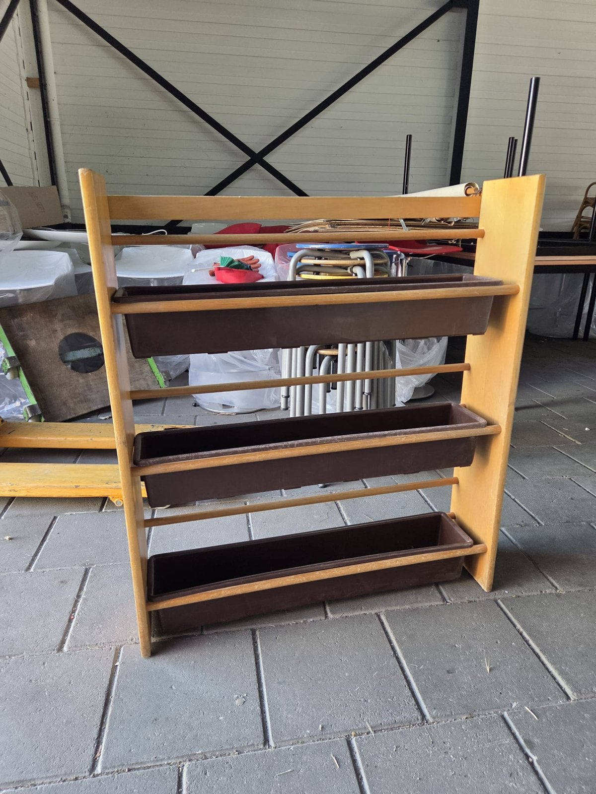 Vintage Stelling Bloembak Plantenbak, Tuin en Terras, Ophalen, Gebruikt, Minder dan 30 cm, X
